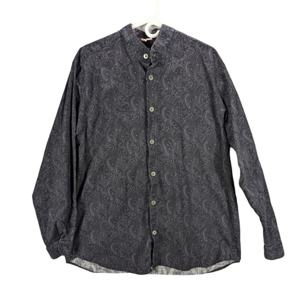 Vintage Wah Maker Shirt Mens Large Button Up Paisley Western Made in USA Rodeo